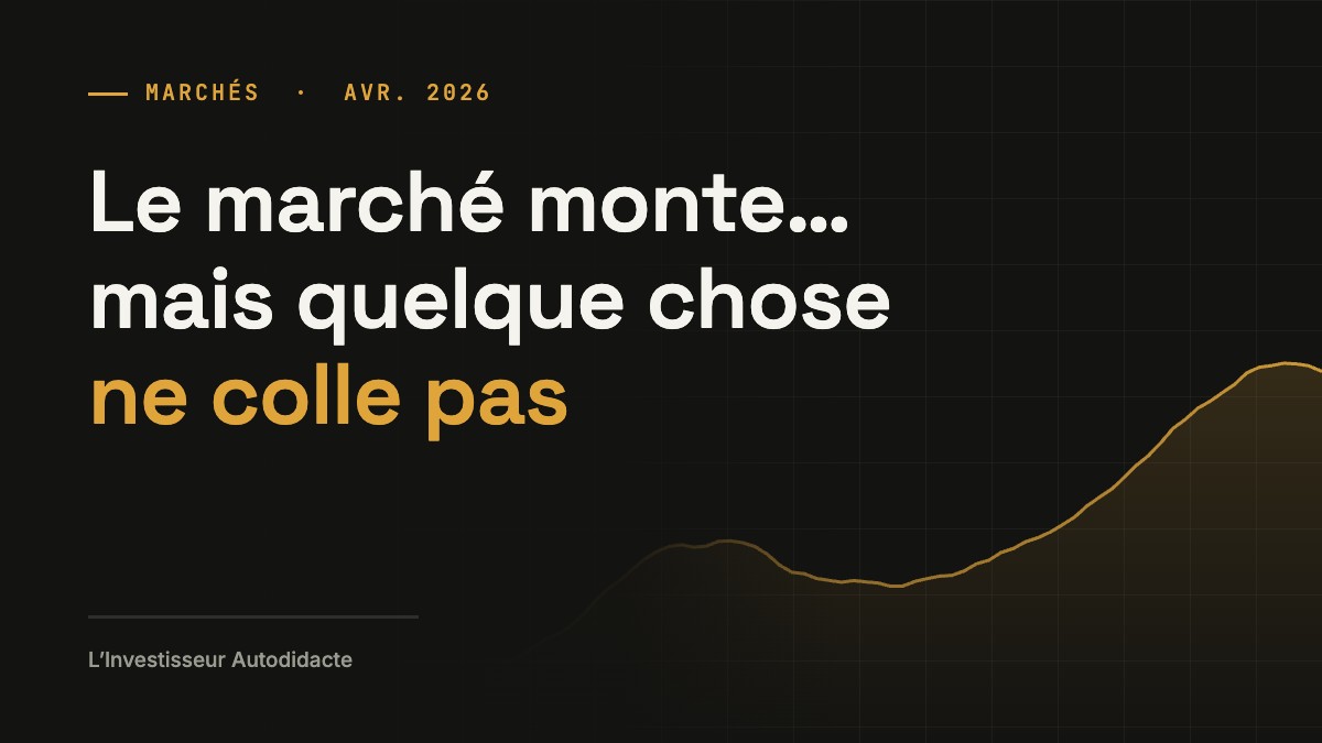 Le marché monte… mais quelque chose ne colle pas