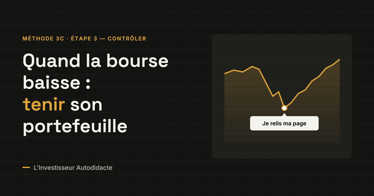 Quand la bourse baisse, tenir son portefeuille grâce à des règles écrites